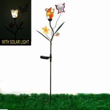 Decoração fantástica Metal Butterfly Solarlighted Garden Stake Craft