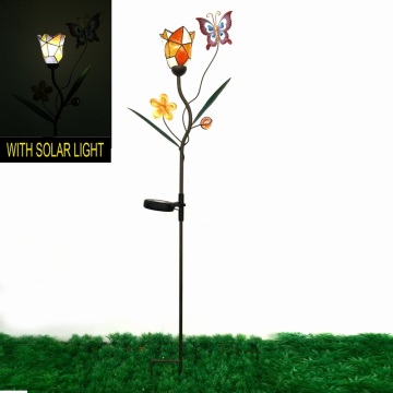 Fantástica Decoración Metal Mariposa Solarzed Garden Stake Craft