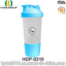 500ml PP BPA libre plastique Protein Shake bouteille, bouteille Shaker en plastique (HDP-0310)