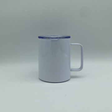 Caneca de café em aço inoxidável com alça 12 onças.