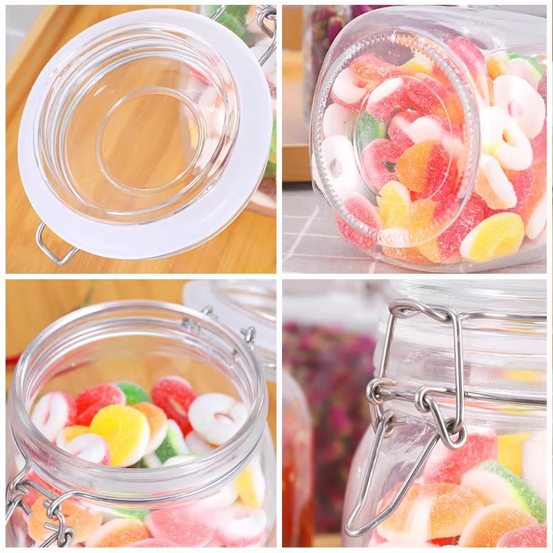Glass Maon Jar With Clip Top Glass Maon Jar With Clip Top