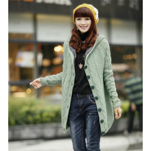 Winter Warmer Mulheres Long Red Cardigan Knit Sweater Coat