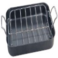 Pan de torrador aço carbono antiaderente com Rack