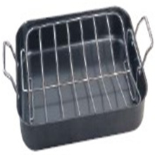 Pan de grilloir acier carbone anti-adhésif avec Rack