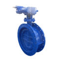 Stainless steel double flange butterfly valve