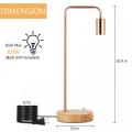 Modern Desk Lamp with Wood Base Rose Gold