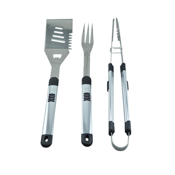 Stainless Steel Comfort Grip 3-piece barbecue cutlery