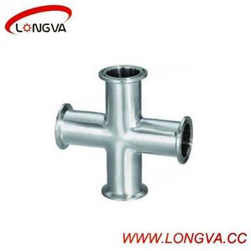 304/316L Sanitary Stainless Steel Clamped Cross Four Way
