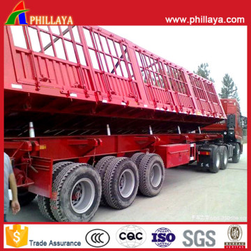 Side Tipping Semi Tailer Box Type Trailer/Cargo Trailer