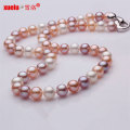 Round Multicolor Genuine Fresh Water Pearl Aaaa Necklace Design