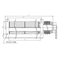 Вход AC 120V кросс-проточный Вентилятор