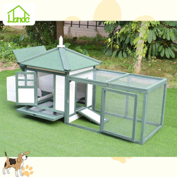 Durable fox proof wooden chicken coop with run