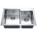 1.5mm Silver Top Quaility Double Bowl Sink