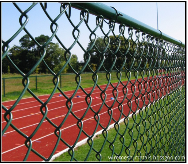 green chain link fence