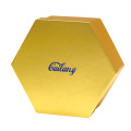 Foldable Gold Paper Hexagon Hat Packaging Box