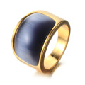 Men Dance Gold Big Gemstone Ring