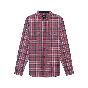 Men's Red Check Long Sleeve Shirt