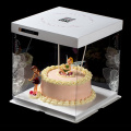 Food Grade PET Plastic Wedding Square Cake Box