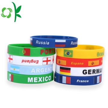 Moda promocionales coloridos de silicona pulsera logotipo personalizado