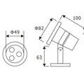 LEDER SS304 Lighting Solution 3W LED Underwater Light