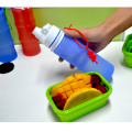Foldable Silicone Sports Bottle With Nozzle Lid