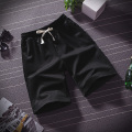 Shorts masculinos casuais com cordões