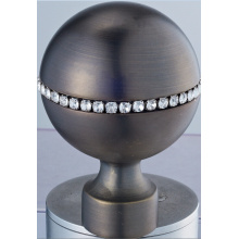 Cortina do metal Rod Finial bola com cristal