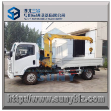 3 Ton Telescopic Arm Crane Mounted Isuzu 4X2 Cargo Truck