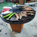 Grilhas de churrasco de jardim ao ar livre de aço Corten dobráveis