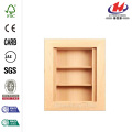 Unfinished Red Oak 6-Shelf Bookcase Bi-fold Door