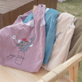 Blumen Stickerei Patch Stoff Handtasche Tote Einkaufstaschen