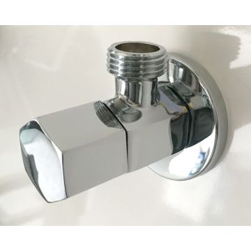 Valve d&#39;angle en laiton couleur chrome argenté 1/2 pouce