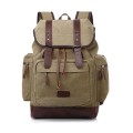 Vintage Canvas Rucksack Rucksack Bookbag Satchel Wandern Tasche (Khaki)