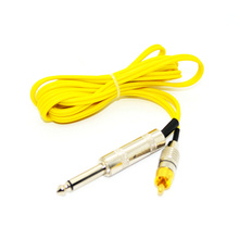 High Quality Soft Silicon RCA Tattoo Clip Cord Yellow