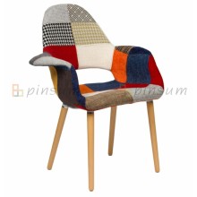 Chaise couverte en tissu organique Eames
