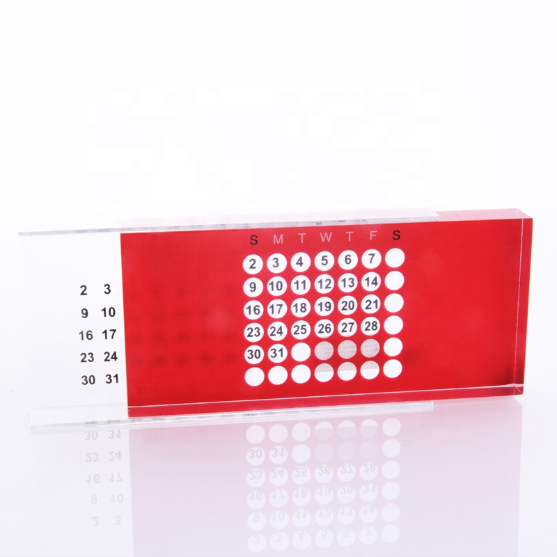 Lucite Colored Calendar