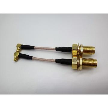 SMA to MMCX right angle coaxial cable assembly