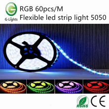 Luz de tira llevada flexible del RGB 60pcs / M 5050