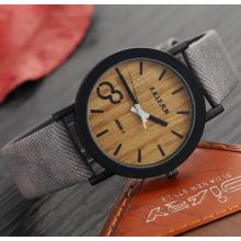 Yxl-467 2016 más nuevo diseño de madera de color al por mayor cara de reloj personalizado logotipo de cuero de moda reloj muñeca