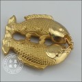 Artesanía de oro 3D Piscis, decoración de la casa de peces (GZHY-HD-079)