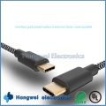 USB3.1 Tipo C a C Tejidos de Nylon Trenzado Cargador y Data Sync Cable USB