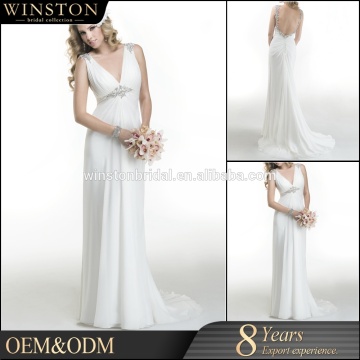 Hot Sale Factory Custom Chiffon dress 2016 dernières robes de mariée en mariée