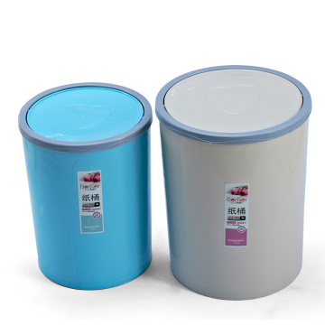 Plastic Round Flip-on Rubbish Bin