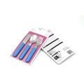 stainless steel children cutlery sets with plastic handle