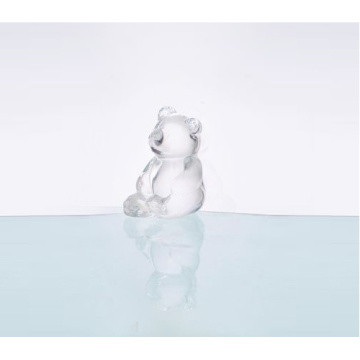 Glass Bear Shape Statue For Home Decoration