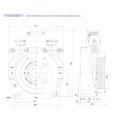 Fahrwerk Gearless Traktionsmaschine 3000kg Wellenbelastung