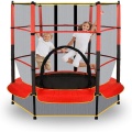 Trampoline de saut ronde pour enfants de plein air avec filet de boîtier