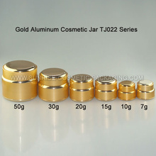 Золотой алюминий косметических Jar