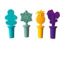 green silicone wine stopper