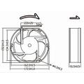 172mm 172X151X51.5mm 110V 220V AC Cooling Fan for Wood Machine